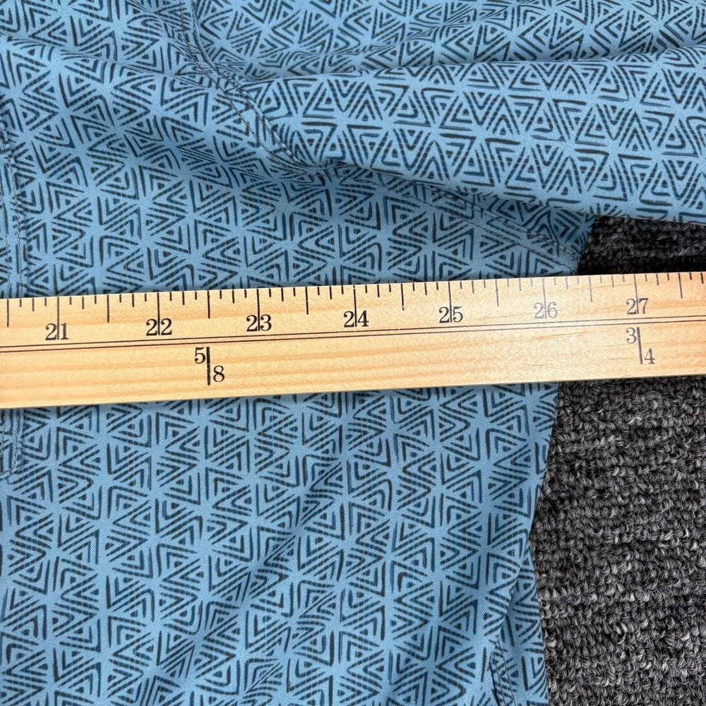 Kuhl Button Down Shirt Mens XXLarge Blue Geometric Short Sleeve Hiking Outdoor - Picture 7 of 10